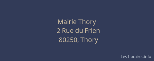 Mairie Thory