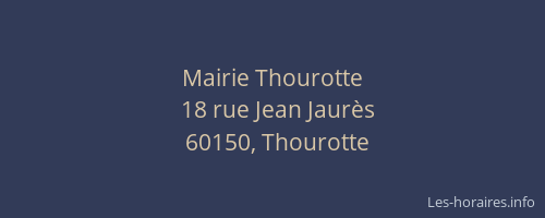 Mairie Thourotte