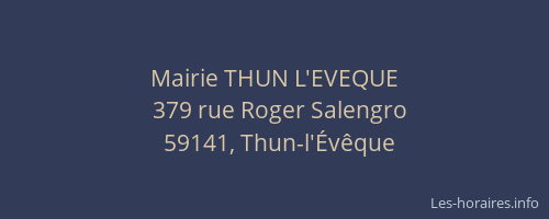 Mairie THUN L'EVEQUE