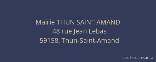 Mairie THUN SAINT AMAND