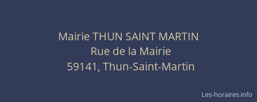 Mairie THUN SAINT MARTIN