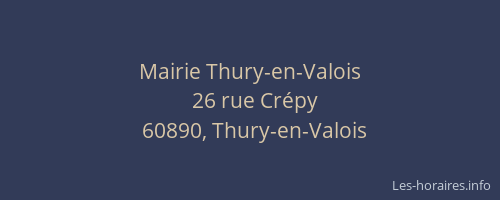 Mairie Thury-en-Valois