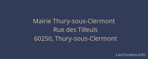 Mairie Thury-sous-Clermont