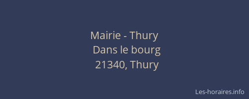 Mairie - Thury