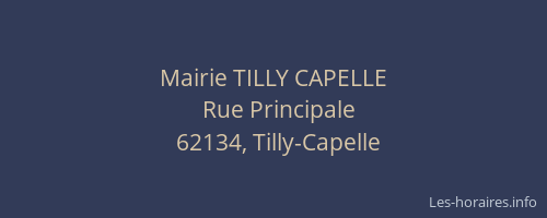 Mairie TILLY CAPELLE