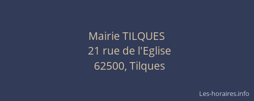 Mairie TILQUES