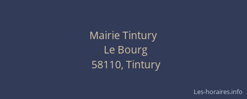 Mairie Tintury