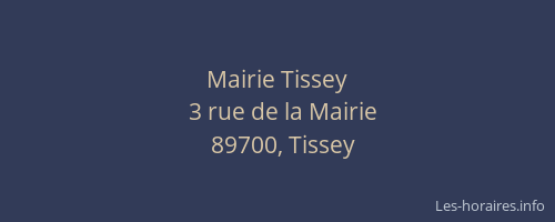 Mairie Tissey
