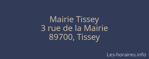 Mairie Tissey