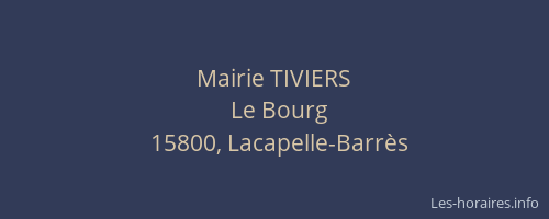 Mairie TIVIERS
