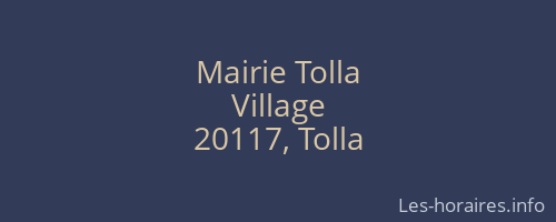Mairie Tolla