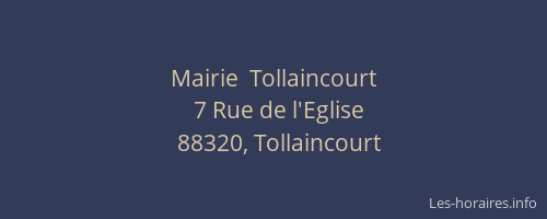 Mairie  Tollaincourt