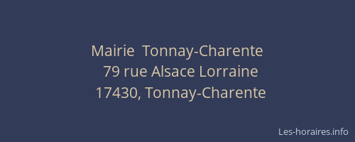 Mairie  Tonnay-Charente
