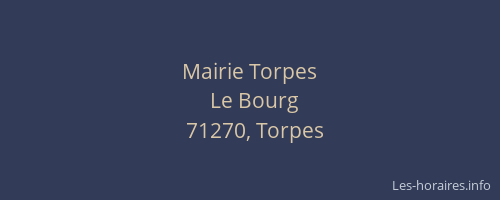 Mairie Torpes
