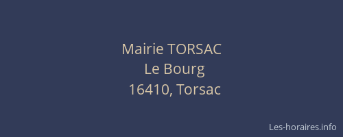 Mairie TORSAC