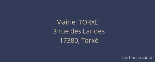 Mairie  TORXE
