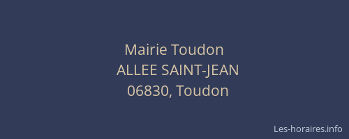 Mairie Toudon