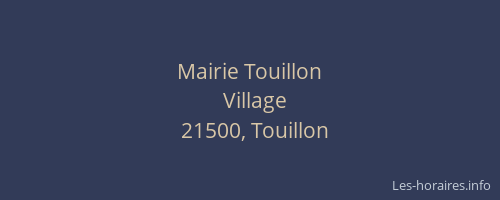 Mairie Touillon