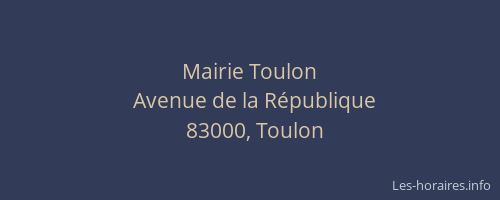 Mairie Toulon