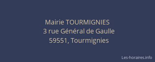 Mairie TOURMIGNIES