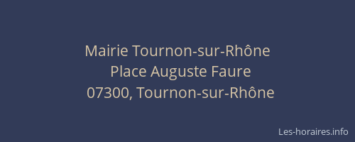 Mairie Tournon-sur-Rhône