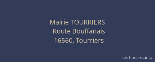 Mairie TOURRIERS