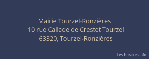 Mairie Tourzel-Ronzi&egrave;res