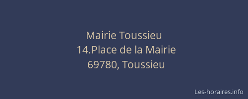 Mairie Toussieu