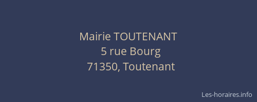 Mairie TOUTENANT