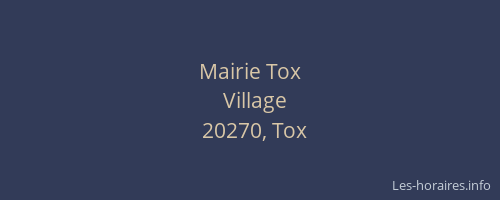 Mairie Tox