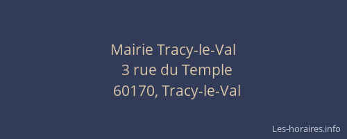 Mairie Tracy-le-Val