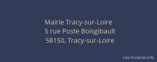 Mairie Tracy-sur-Loire