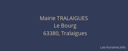 Mairie TRALAIGUES