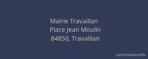 Mairie Travaillan