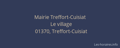 Mairie Treffort-Cuisiat