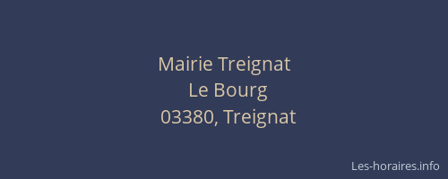 Mairie Treignat
