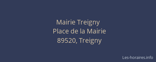 Mairie Treigny