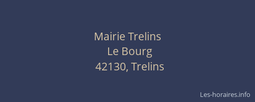 Mairie Trelins