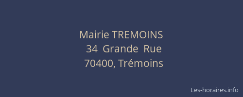 Mairie TREMOINS