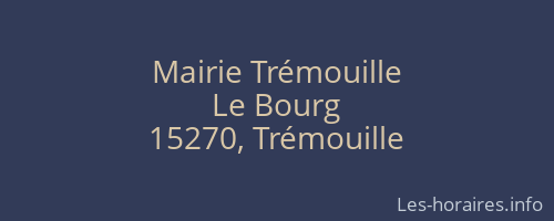 Mairie Trémouille