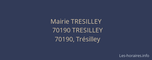 Mairie TRESILLEY