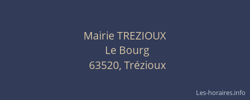 Mairie TREZIOUX