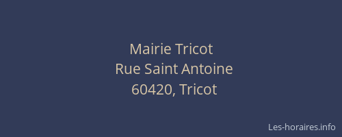 Mairie Tricot