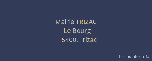 Mairie TRIZAC