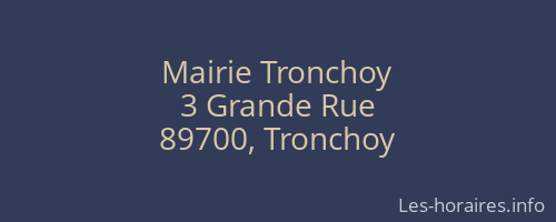 Mairie Tronchoy