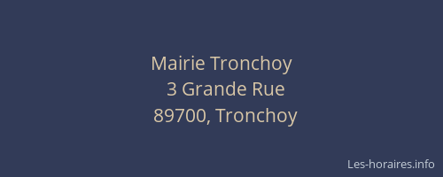 Mairie Tronchoy