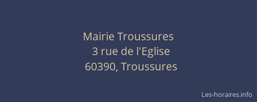 Mairie Troussures