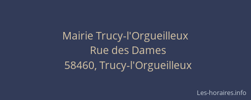 Mairie Trucy-l'Orgueilleux