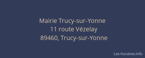 Mairie Trucy-sur-Yonne