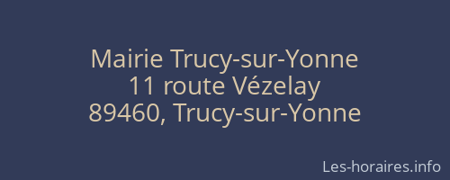 Mairie Trucy-sur-Yonne